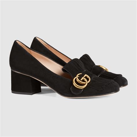 gucci marmont mid heel pump.